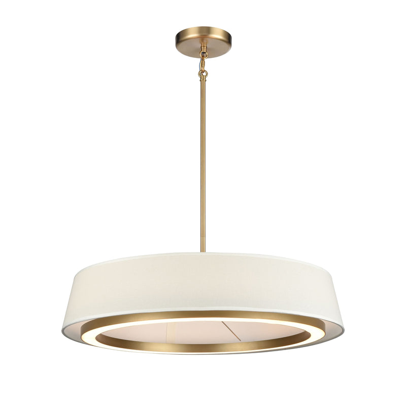 CELENE luminaire susp doré et abat jour lin naturel DVP41024BR+LIN-CCT | Luminaire Plus.ca