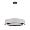 CELENE luminaire susp noir et abat jour lin gris DVP41024EB+GY-CCT | Luminaire Plus.ca
