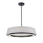CELENE luminaire susp noir et abat jour lin gris DVP41024EB+GY-CCT | Luminaire Plus.ca