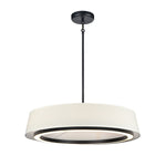 CELENE luminaire suspendu noir et abat jour lin DVP41024EB+LIN-CCT