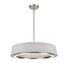 CELENE luminaire suspendu nickel brossé et abat jour lin gris DVP41024SN+GY-CCT  | Luminaire Plus.ca