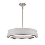 CELENE luminaire suspendu nickel brossé et abat jour lin gris DVP41024SN+GY-CCT  | Luminaire Plus.ca