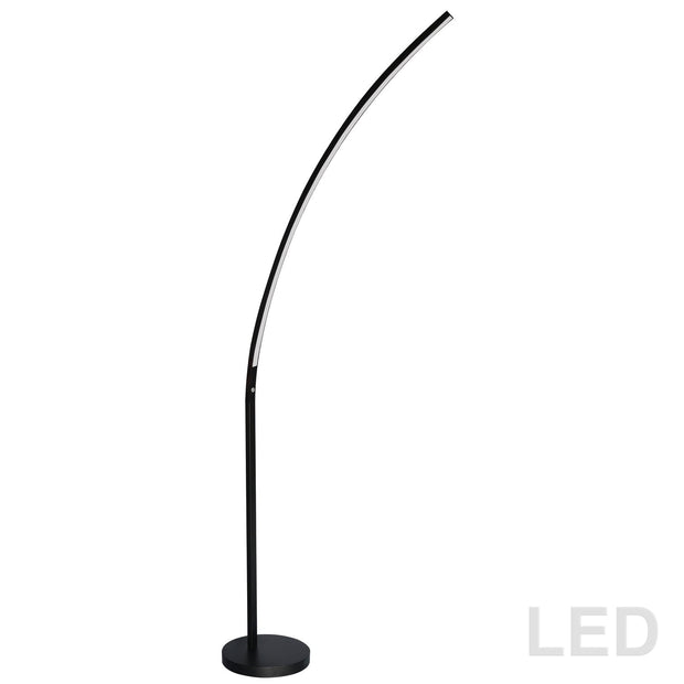 LAMPE de plancher arquée noir 412LEDF-MB | Luminaire Plus.ca