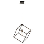 CARTONE luminaire suspendu bronze et doré 42525OZ