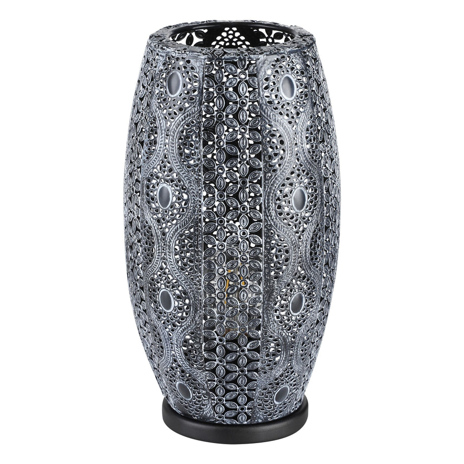 RIYADH lampe en métal noir travaillé 43392A | Luminaire Plus.ca