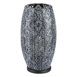 RIYADH lampe en métal noir travaillé 43392A | Luminaire Plus.ca