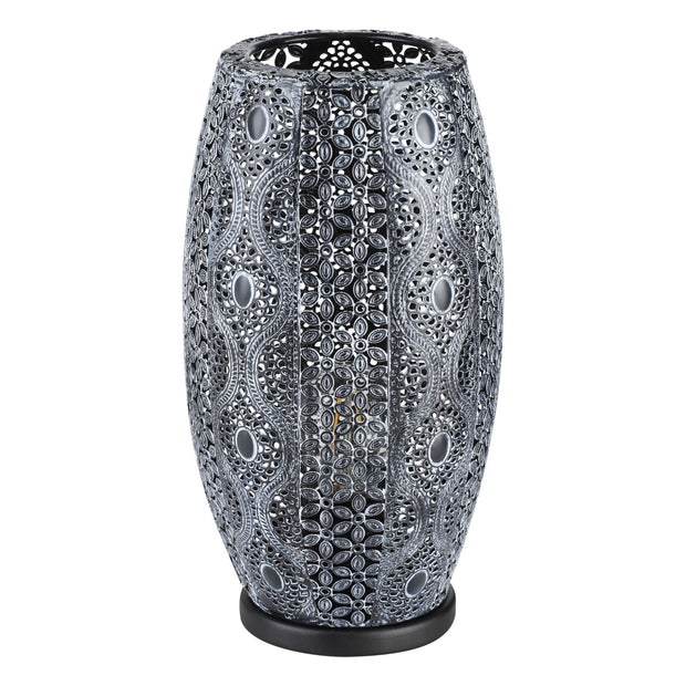 RIYADH lampe en métal noir travaillé 43392A | Luminaire Plus.ca