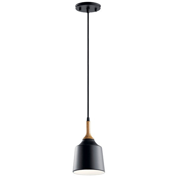 DANIKA luminaire suspendu noir et bois 43682BK