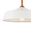 DANIKA luminaire suspendu blanc et bois 43683WH