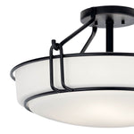 ALKIRE luminaire plafonnier noir et blanc 44086BK | Luminaire Plus.ca