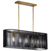 LINARA luminaire suspendu noir et doré 44168BK