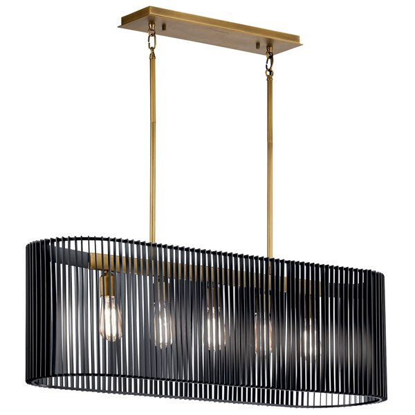 LINARA luminaire suspendu noir et doré 44168BK