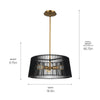 LINARA luminaire suspendu noir et doré 44171BK | Luminaire Plus.ca