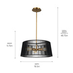 LINARA luminaire suspendu noir et doré 44171BK | Luminaire Plus.ca