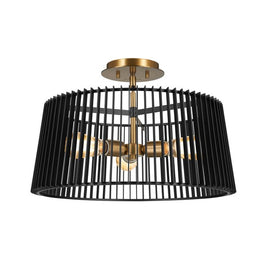 LINARA luminaire suspendu noir et doré 44171BK | Luminaire Plus.ca