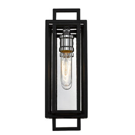 TITANIA luminaire noir et chrome 454-1S-BK-CH | Luminaire Plus.ca
