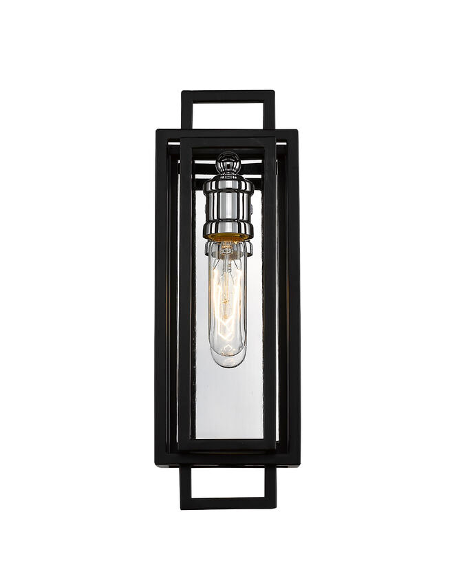 TITANIA luminaire mural noir et chrome 454-1S-BK-CH