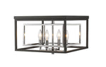 EUCLID luminaire plafonnier noir et chrome 457F-CH-MB | Luminaire Plus.ca