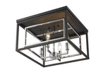EUCLID luminaire plafonnier noir et chrome 457F-CH-MB | Luminaire Plus.ca
