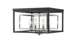 EUCLID luminaire plafonnier noir et chrome 457F-CH-MB | Luminaire Plus.ca