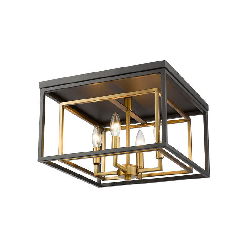 EUCLID luminaire plafonnier bronze et doré 457F-OBR-BRZ