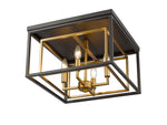 EUCLID luminaire plafonnier bronze et doré 457F-OBR-BRZ | Luminaire Plus.ca