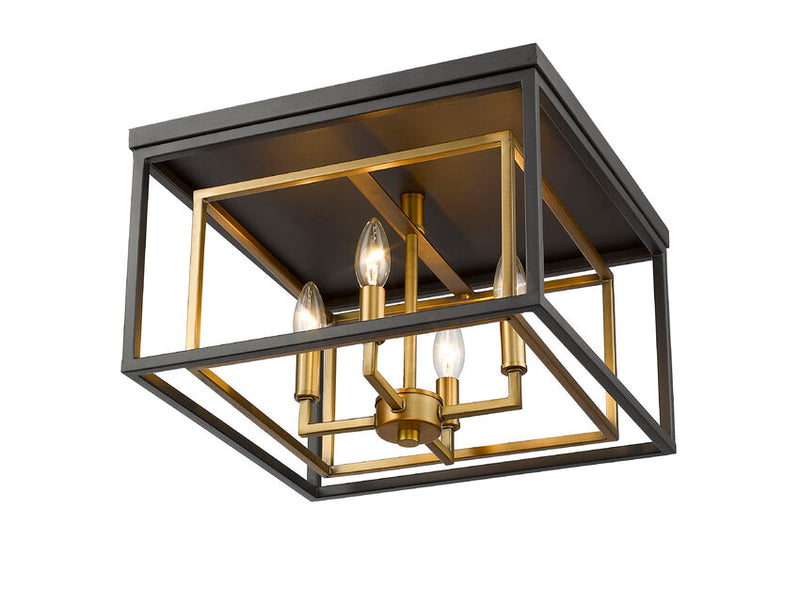 EUCLID luminaire plafonnier bronze et doré 457F-OBR-BRZ