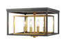 EUCLID luminaire plafonnier bronze et doré 457F-OBR-BRZ | Luminaire Plus.ca