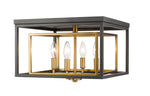 EUCLID luminaire plafonnier bronze et doré 457F-OBR-BRZ | Luminaire Plus.ca