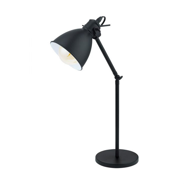 PRIDDY lampe de table noir et blanc 49469A | Luminaire Plus.ca