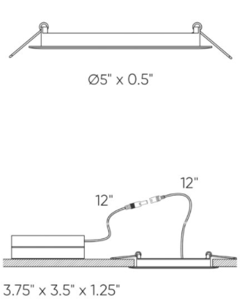 ENCASTRÉ 4'' nickel brossé 5004-CC-SN