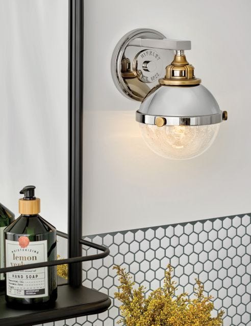 FLETCHER luminaire mural nickel brossé et doré 5170PN