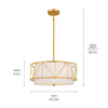 BIRKLEIGH luminaire plafonnier et suspendu doré 52075CLG | Luminaire Plus.ca