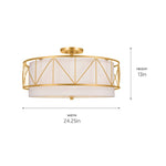 BIRKLEIGH luminaire plafonnier doré 52076CLG