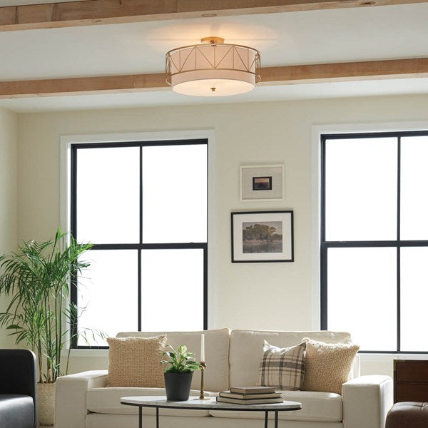 BIRKLEIGH luminaire plafonnier doré 52076CLG | Luminaire Plus.ca