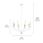 ARMAND luminaire suspendu blanc et doré 52349WH | Luminaire Plus.ca
