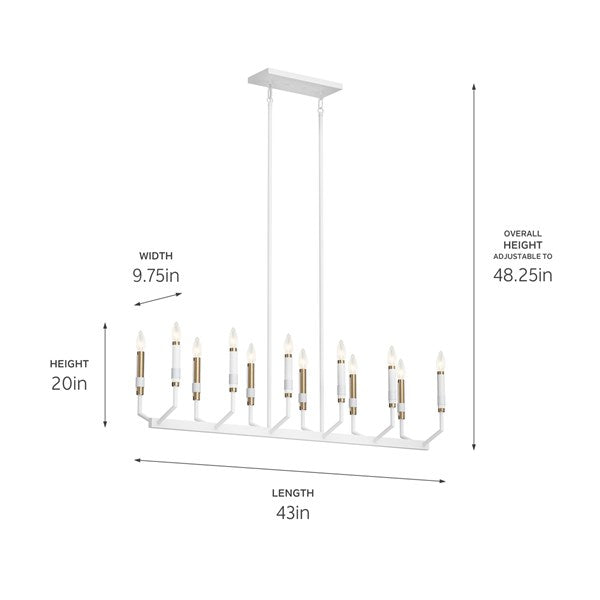 ARMAND luminaire suspendu blanc et doré 52350WH | Luminaire Plus .ca
