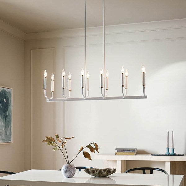 ARMAND luminaire suspendu blanc et doré 52350WH | Luminaire Plus .ca