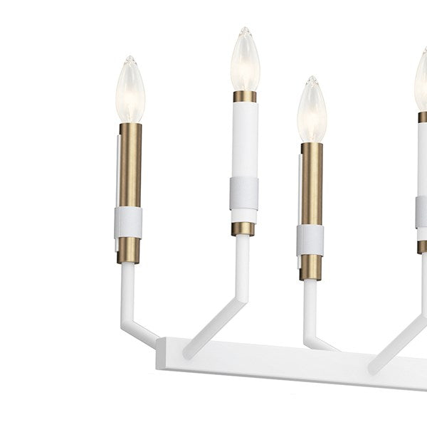 ARMAND luminaire suspendu blanc et doré 52350WH | Luminaire Plus .ca