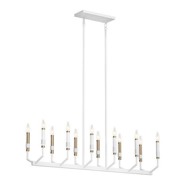 ARMAND luminaire suspendu blanc et doré 52350WH | Luminaire Plus .ca