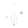 ARMAND luminaire suspendu blanc et doré 52351WH | luminaire Plus.ca