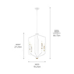 ARMAND luminaire suspendu blanc et doré 52351WH | luminaire Plus.ca