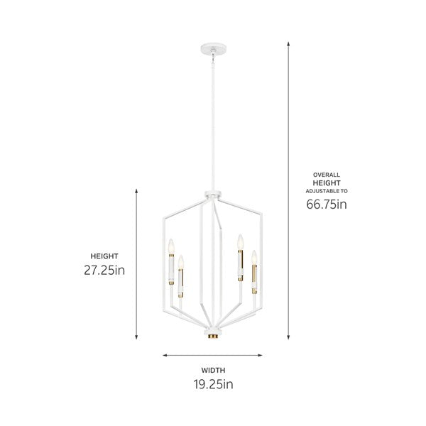 ARMAND luminaire suspendu blanc et doré 52351WH | luminaire Plus.ca