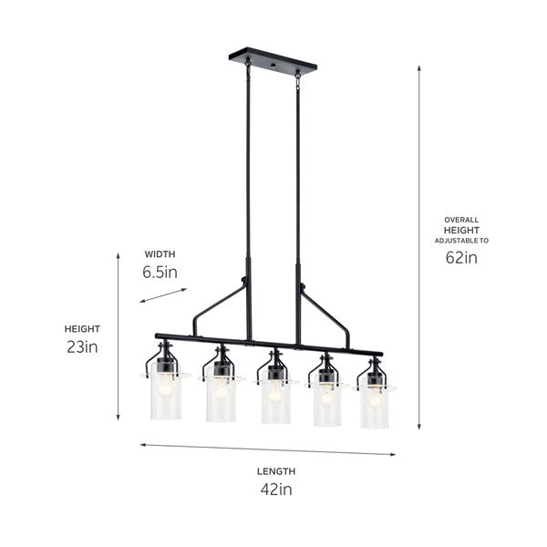 EVERETT luminaire suspendu noir 52379BK | Luminaire Plus.ca