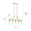EVERETT luminaire suspendu doré 52379NBR