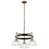 EASTMONT luminaire suspendu chrome et effet bois 52402PN