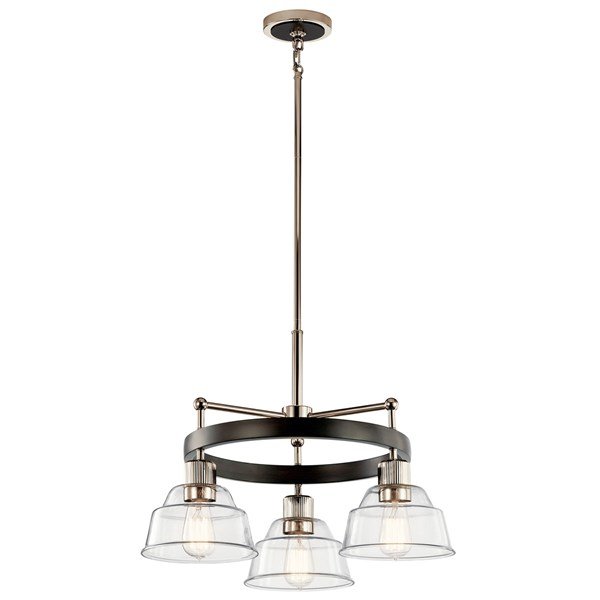 EASTMONT luminaire suspendu chrome et effet bois 52402PN