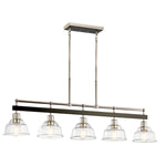 EASTMONT luminaire suspendu chrome et effet bois 52404PN