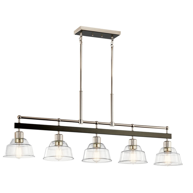 EASTMONT luminaire suspendu chrome et effet bois 52404PN