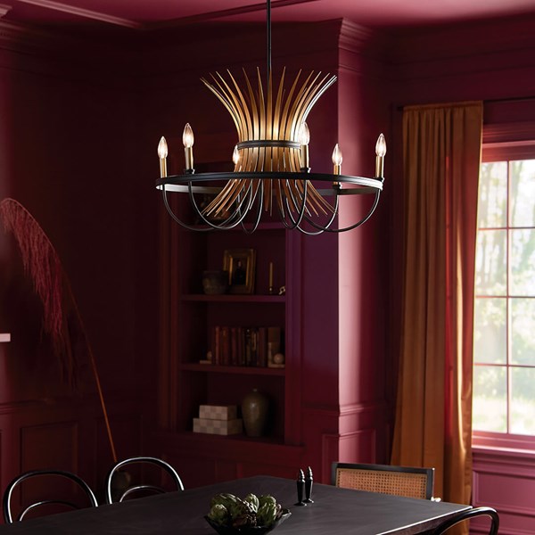 BAILE luminaire suspendu noir et doré 52458BK